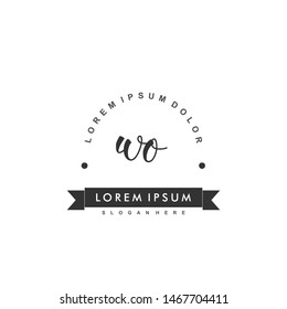 WO Initial beauty monogram logo vector