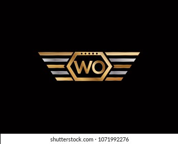 WO initial box letter design