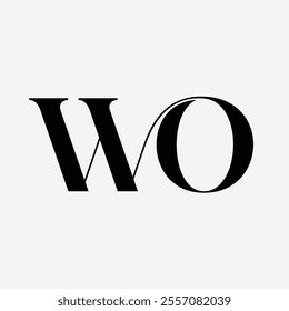 wo Initial Letter Logo Symbol