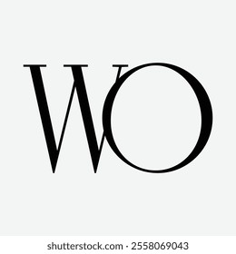 wo Initial Letter Logo Symbol