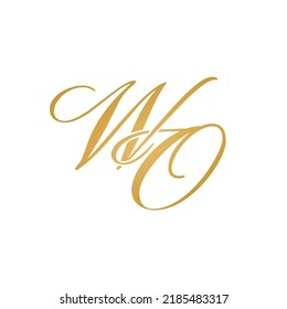 WO initial logo design vector stock