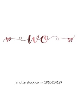 WO Initial logo handwriting modern luxury fashion