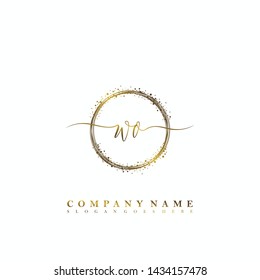 WO Initial luxury handwriting logo vector
