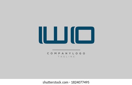 WO initials monogram letter text alphabet logo design