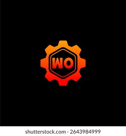 WO Initials Tech Logo Vector Art Icons and Graphics