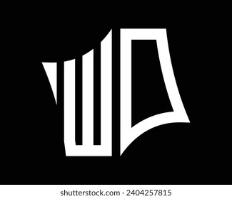 WO letter logo design vector art.