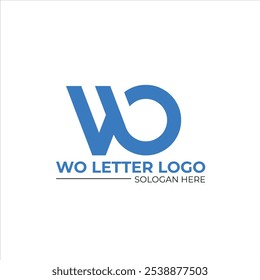 Diseño de Plantilla de logotipo de letra Wo