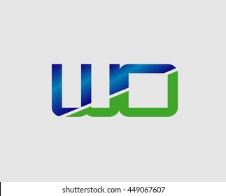WO letter logo. Vector illustration
