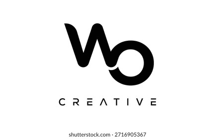 WO Letter Monogram Logo for Modern Creative Brand Identity