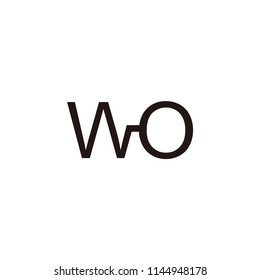 wo letter vector logo