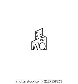 WO line concept logo in high quality professional design that will be best for companies related to real estate