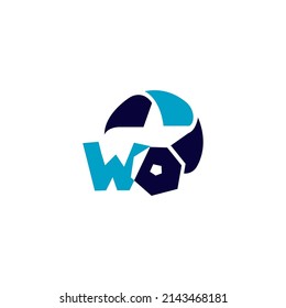 WO logo design. WO  Professional letter logo design.