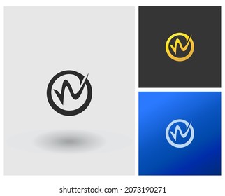 WO Letra de logotipo concepto inicial diseño moderno de monograma icónico
