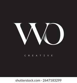 WO Monogram Logo Minimal Elegant Letter mark for Luxury, Fashion   Creative Brands	
