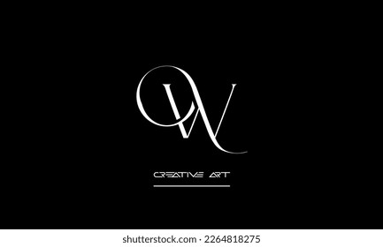 WO, OW, W, O abstract letters logo monogram