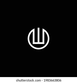WO OW W O Initial Letters Fashion Monogram Logo. Beautiful Logotype design for luxury company branding. Elegant identity design in white.