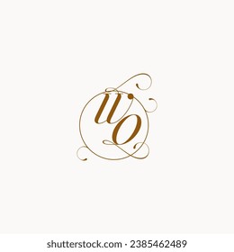 WO uniquely wedding logo symbol of your marriage and you can use it on your wedding stationary