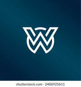 WOA Letter Initial Logo Design Template Vector Illustration

