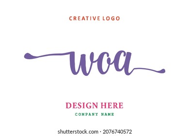 WOA lettering logo is simple, easy to understand and authoritative