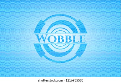 Wobble water emblem background.