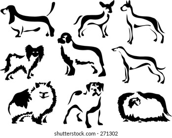 wobbly brush style dogs