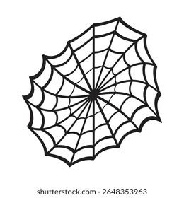Wobbly Hand-Drawn Spiderweb Vector Icon