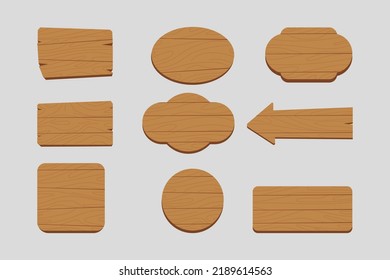 conjunto de colección de tableros de anuncios de madera