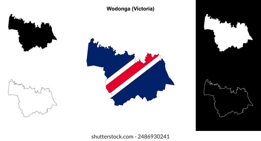 Wodonga (Victoria) Outline-Kartenset