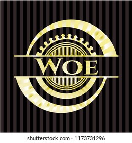 Woe gold shiny emblem