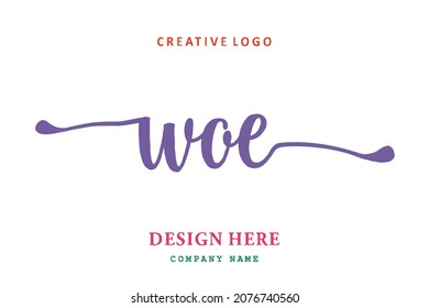 WOE lettering logo is simple, easy to understand and authoritative