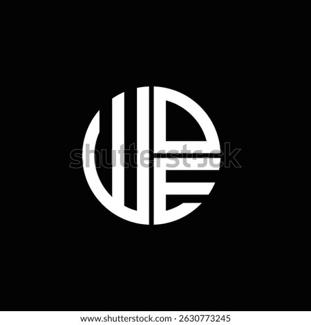WOE logo WOE icon WOE monogram WOE letter minimalist Circle flat Unique modern abstract logo design.
