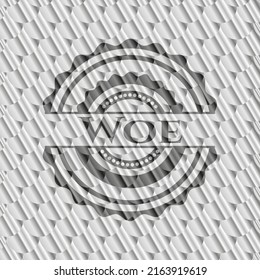 Woe silver shiny badge. Scales pattern. Vector Illustration. Detailed. 