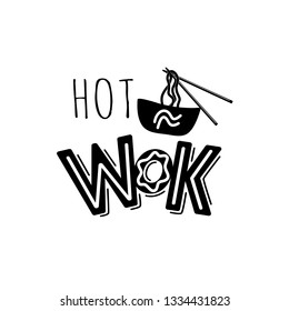 Wok Chinese Food Logo Set Vector Stock Vector (Royalty Free) 1334431823