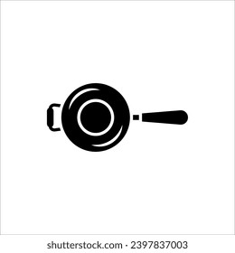 Wok frying pan icon. Vector illustration on white background.