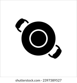 Icono de la sartén. Cubeta de fritura para el diseño web de ilustración vectorial eps 10.