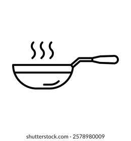 wok icon Black and white logo