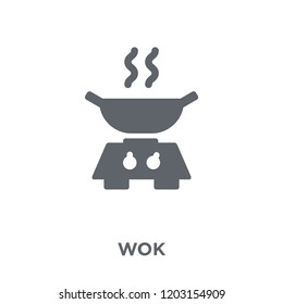 wok icon. wok design concept from Kitchen collection. Simple element vector illustration on white background.