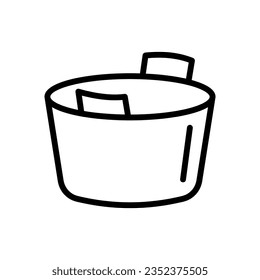 wok icon line style vector