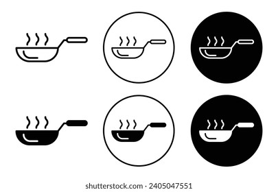 wok icon. traditional chinese or Asian karahi wok made of metal with round bottom for cooking meal on fire vector. household kitchenware saucepan cooker or stir fryer culinary appliance with handle.