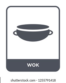 wok icon vector on white background, wok trendy filled icons from Kitchen collection, wok simple element illustration