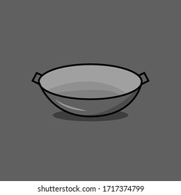 
icono wok vector, ilustración de trabajo simple