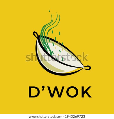 wok logo with yellow background