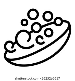 Wok menu dish icon. Outline Wok menu dish vector icon for web design isolated on white background