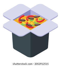 Wok menu icon. Isometric of Wok menu vector icon for web design isolated on white background