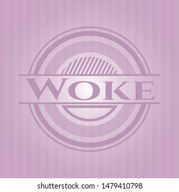 Woke pink emblem. Retro. Vector Illustration. Detailed.