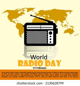 wold radio day, 13 february, poster and banner