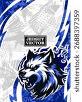 WOLF AND ABSTRACT BACKGROUND FULL SUBLIMATION DESIGN
