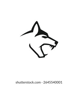 wolf abstract logo modern style
