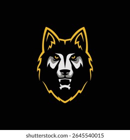 Estilo moderno del logotipo abstracto del lobo
