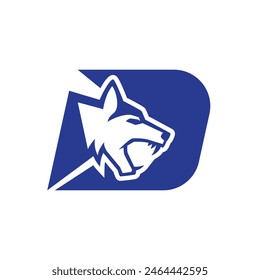 wolf abstract logo symbol head